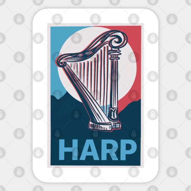 Hope Harp v2 Sticker by SherringenergyTeez